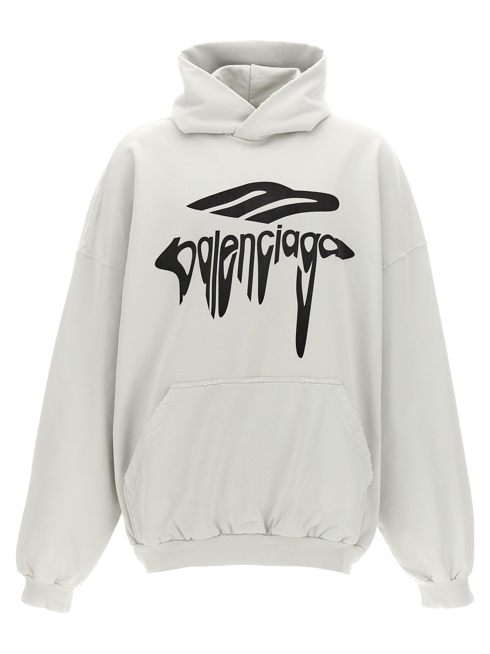 Balenciaga White Cotton Sweatshirt