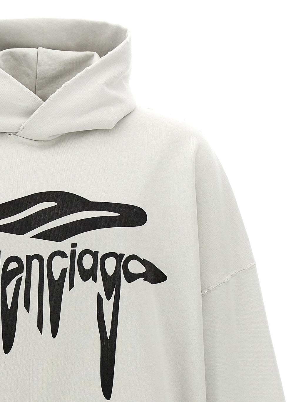 Balenciaga White Cotton Sweatshirt