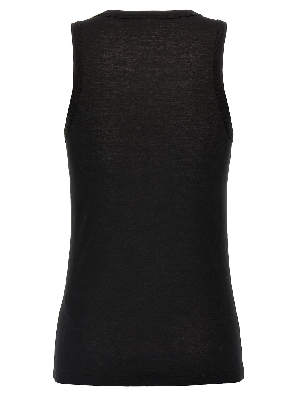 Jil Sander Black Cotton Sleeveles T-Shirt