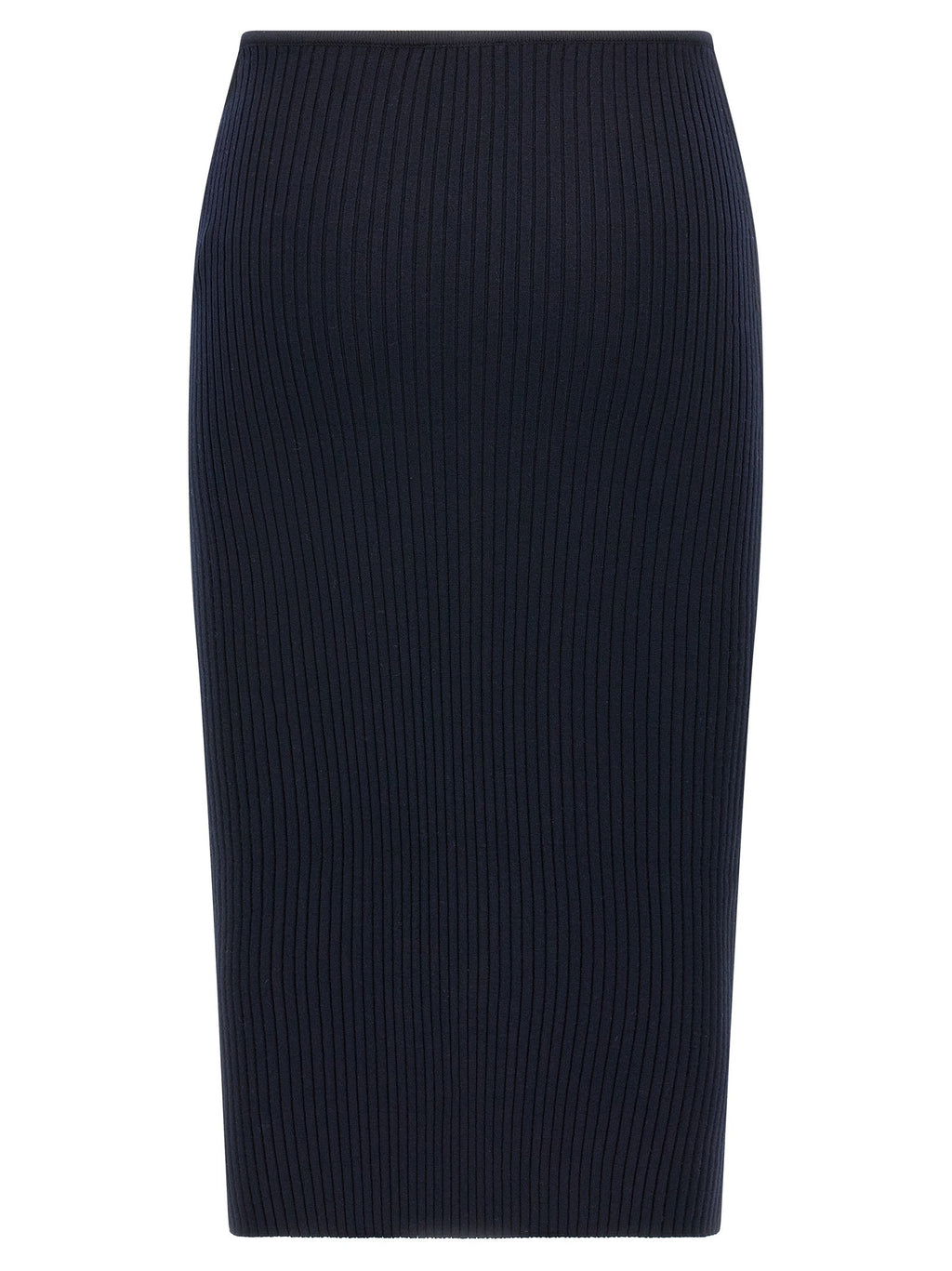 Courrèges Blue Viscose Midi Skirt