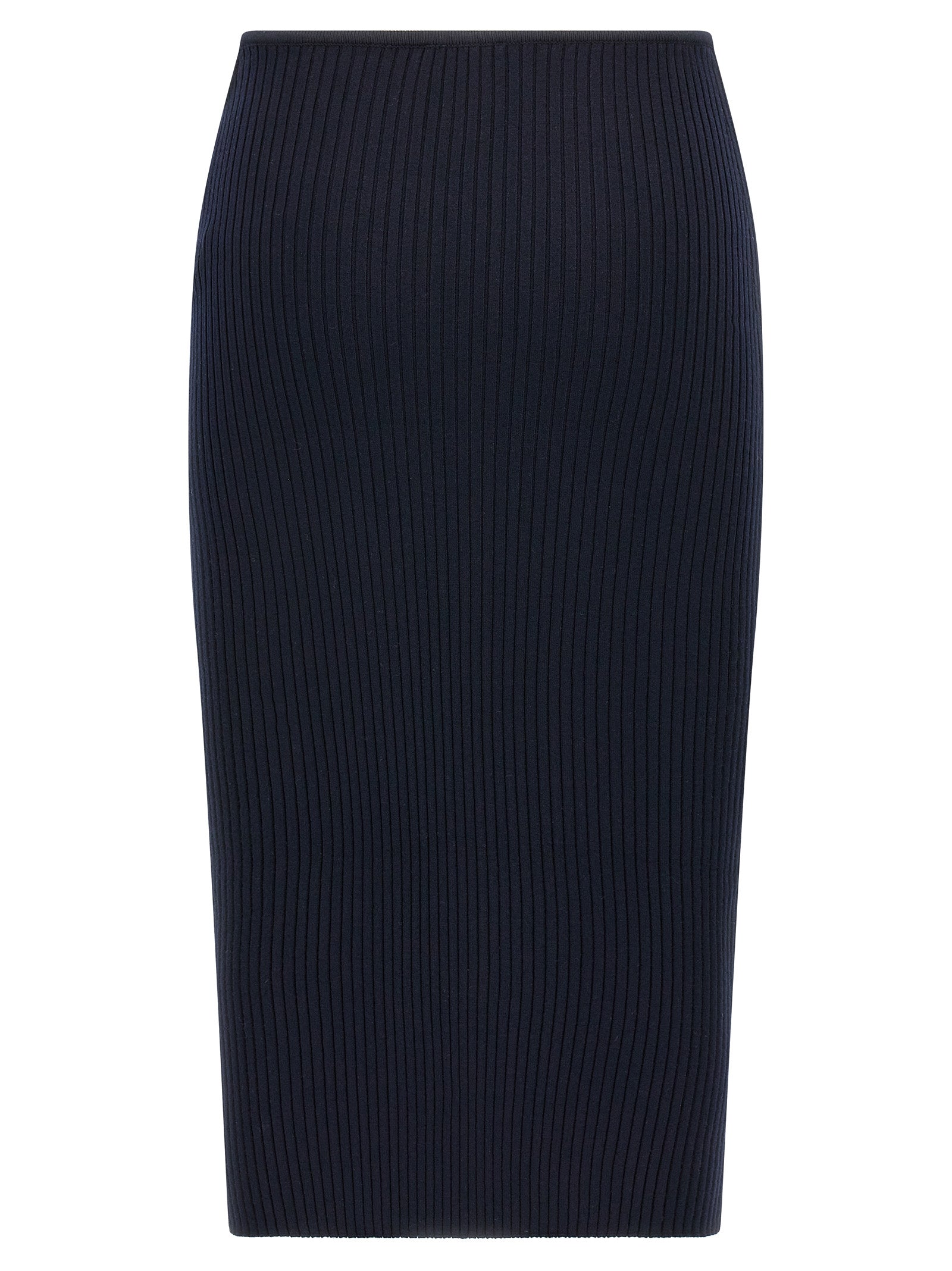 Courrèges Blue Viscose Midi Skirt