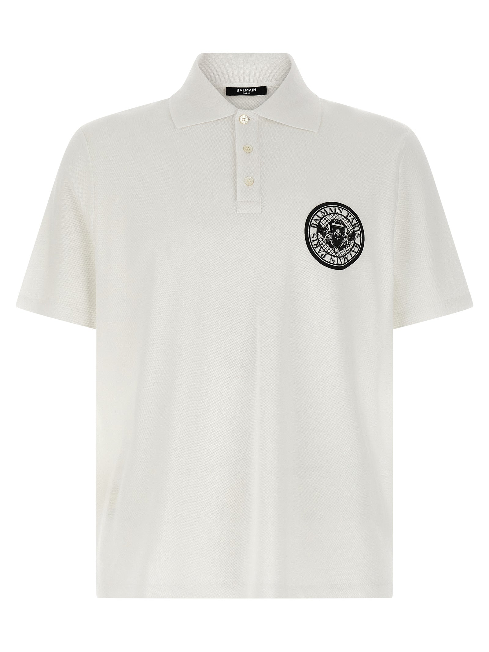 Balmain Bicolor Cotton Polo Shirt