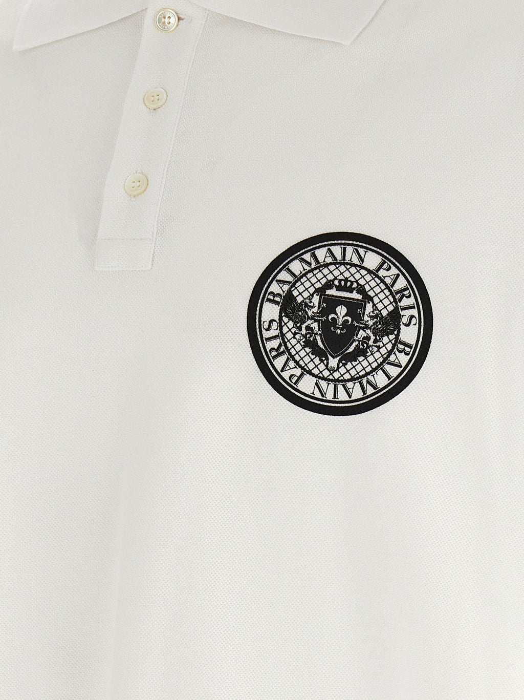 Balmain Bicolor Cotton Polo Shirt