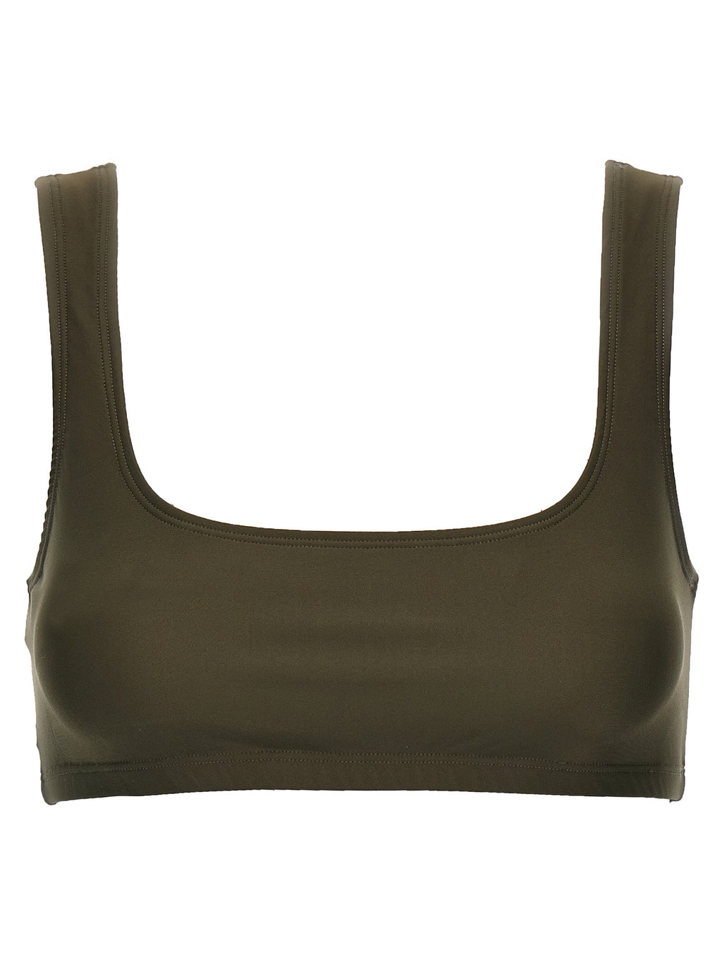The Andamane Brown Polyamide Tank Tops