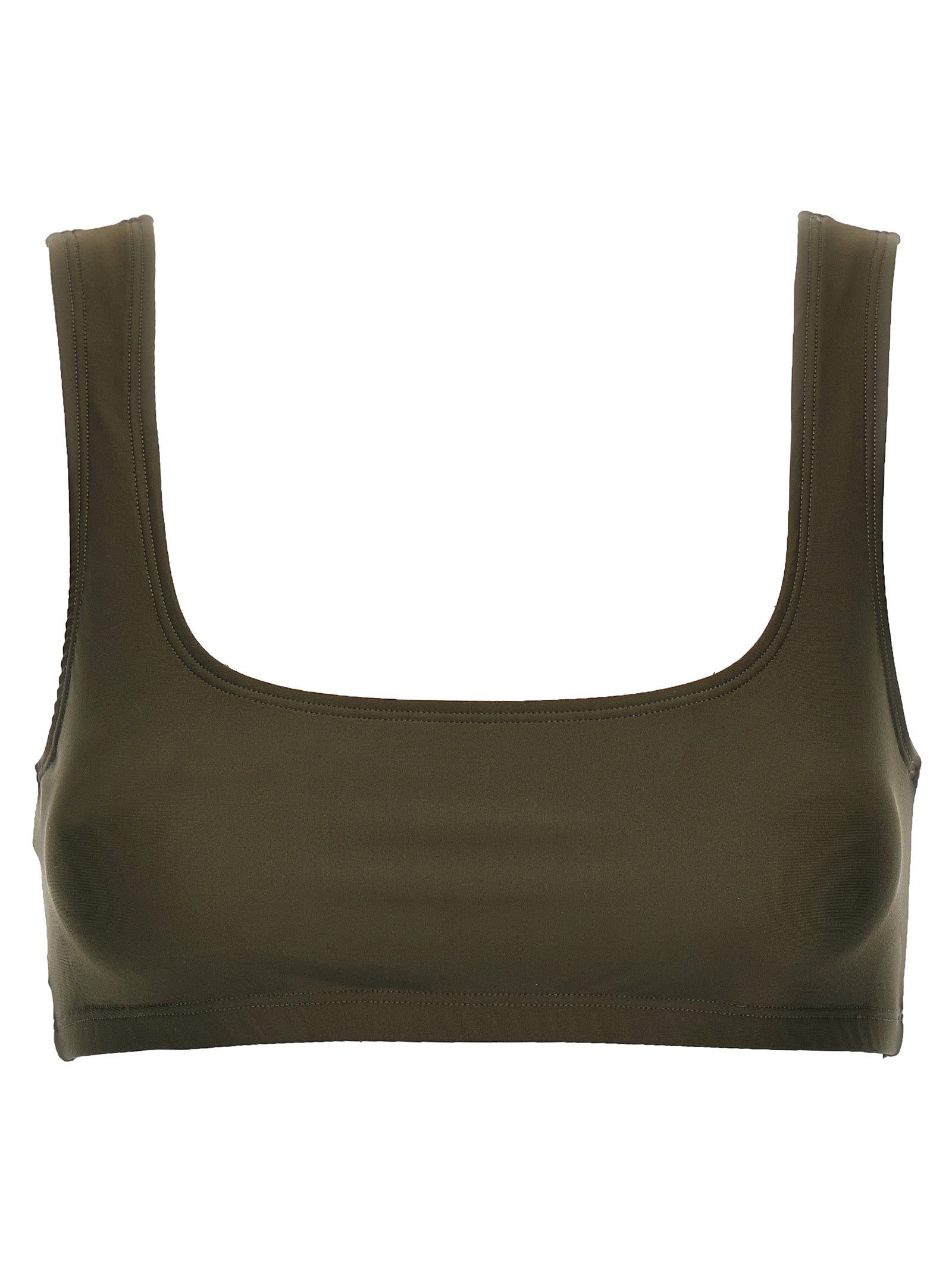 The Andamane Brown Polyamide Tank Tops