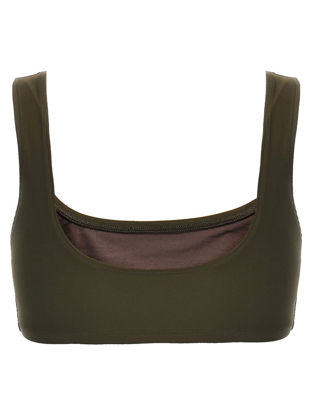 The Andamane Brown Polyamide Tank Tops