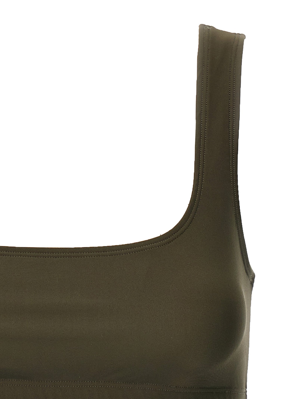 The Andamane Brown Polyamide Tank Tops