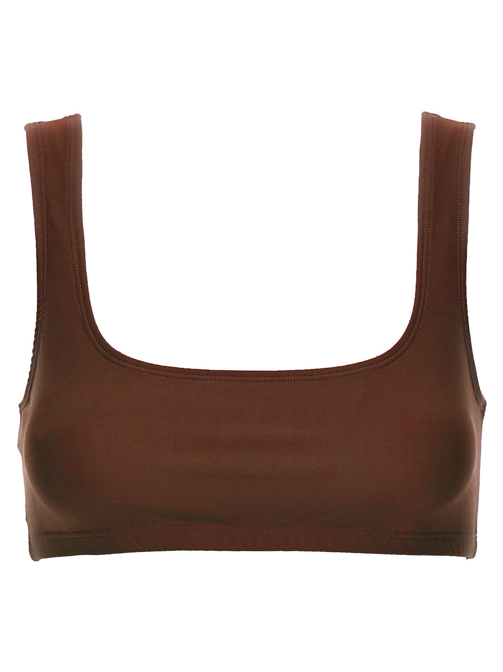 The Andamane Brown Polyamide Tank Tops