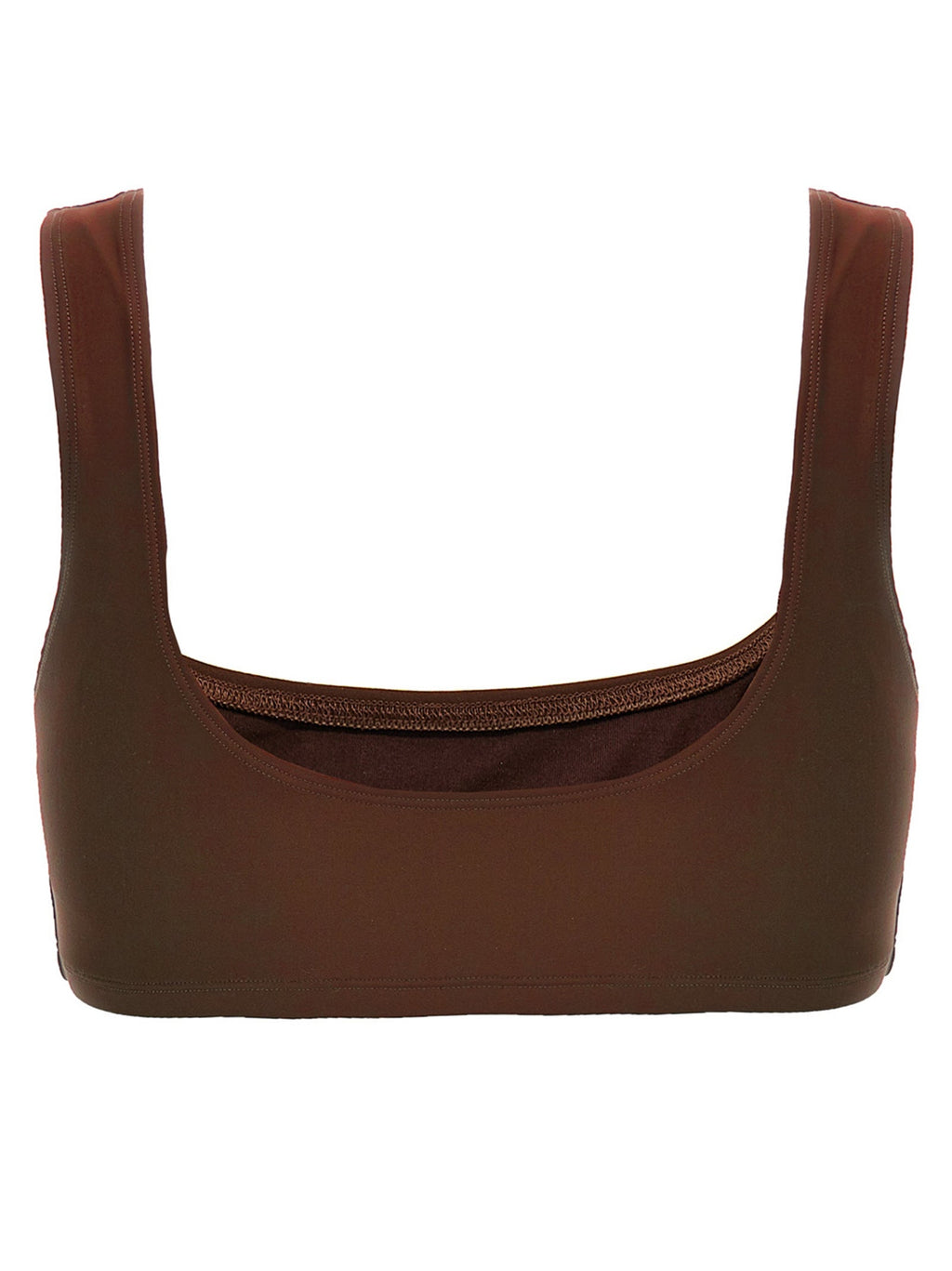 The Andamane Brown Polyamide Tank Tops
