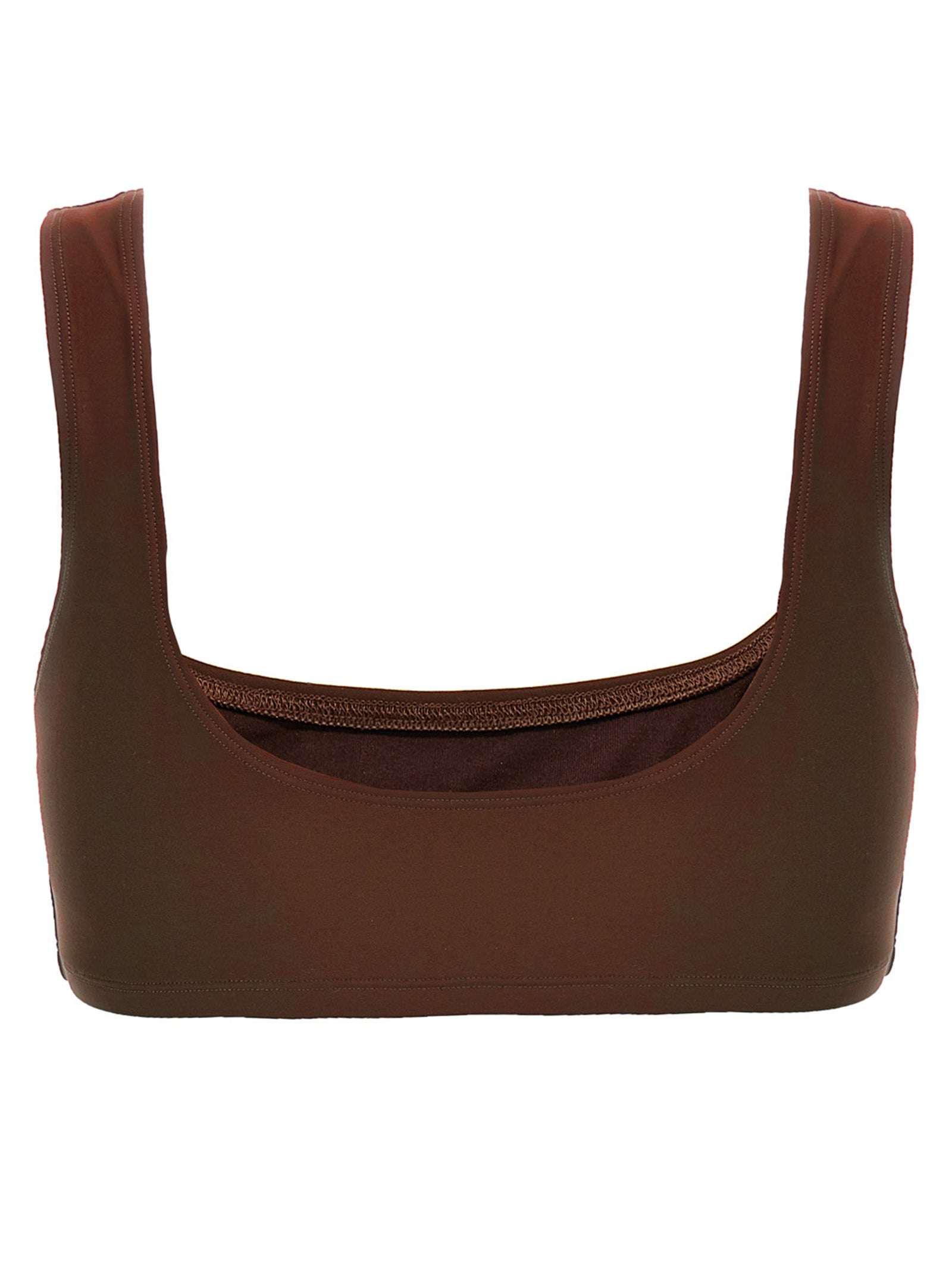 The Andamane Brown Polyamide Tank Tops
