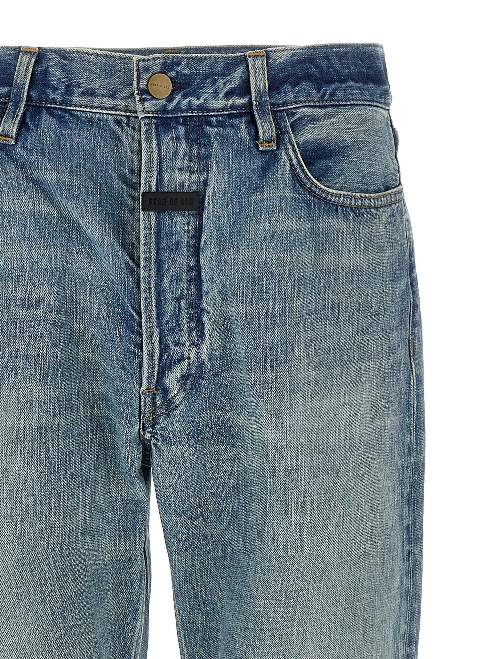 Fear Of God Blue Cotton Straight-Leg Jeans