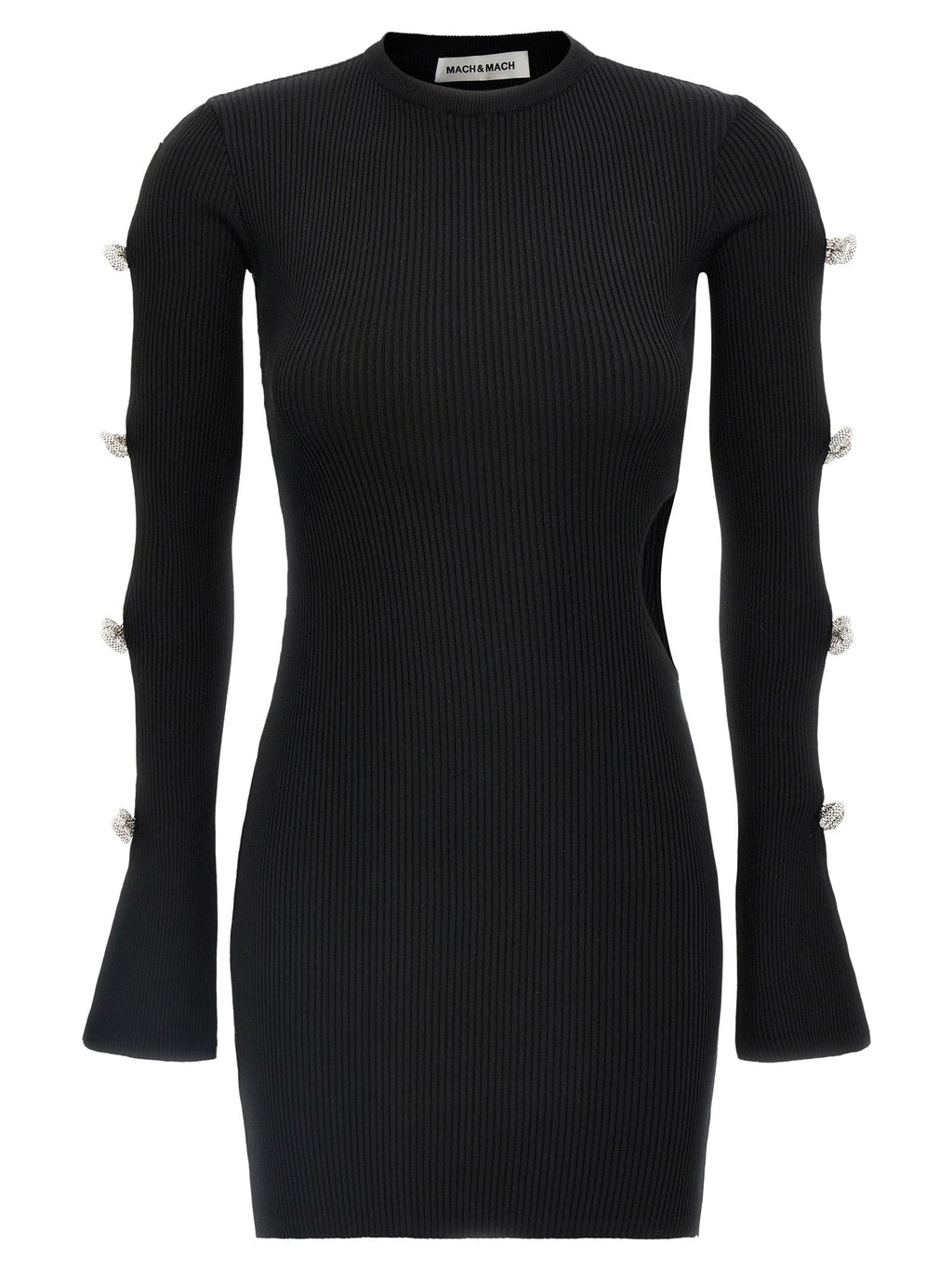 MACH & MACH Black Viscose Short Dress