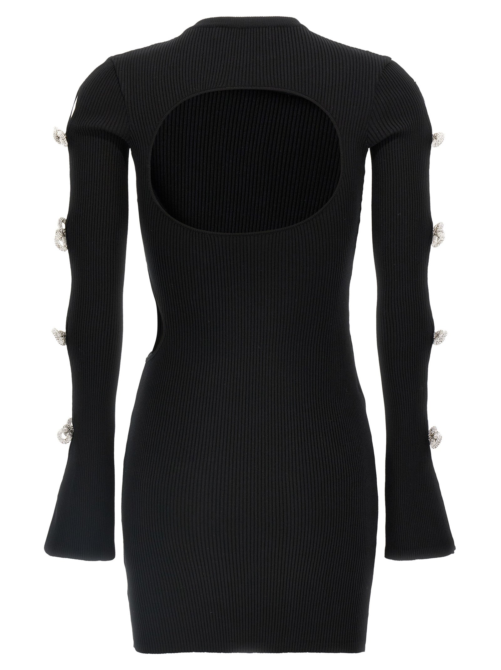 MACH & MACH Black Viscose Short Dress