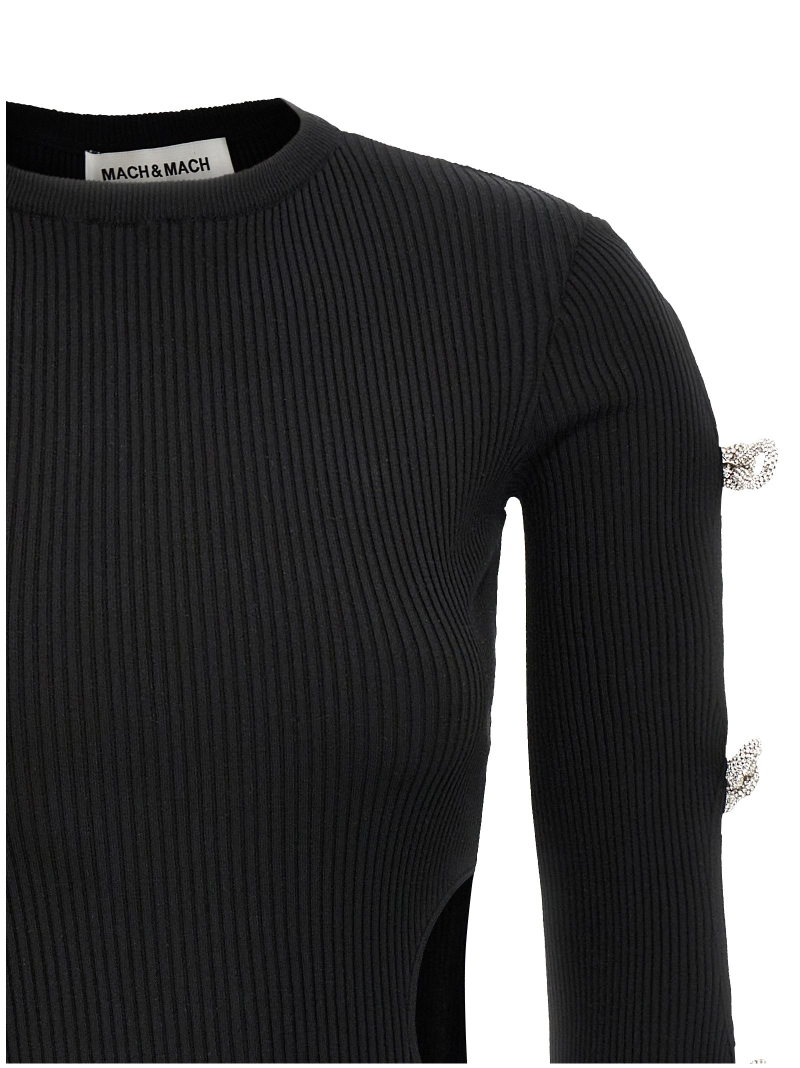 MACH & MACH Black Viscose Short Dress