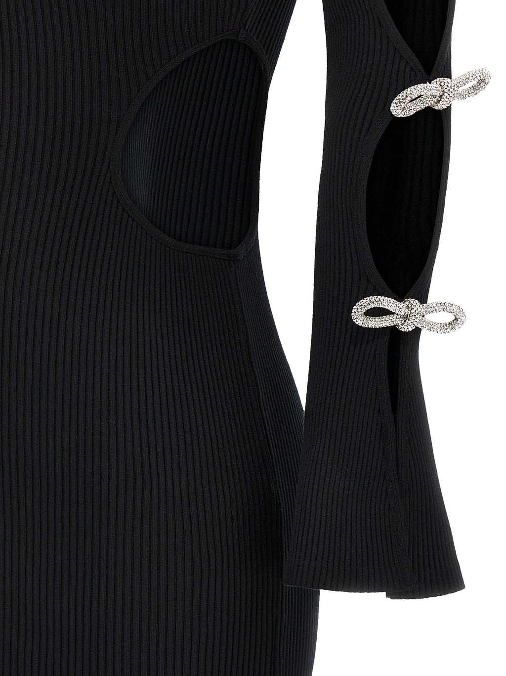 MACH & MACH Black Viscose Short Dress