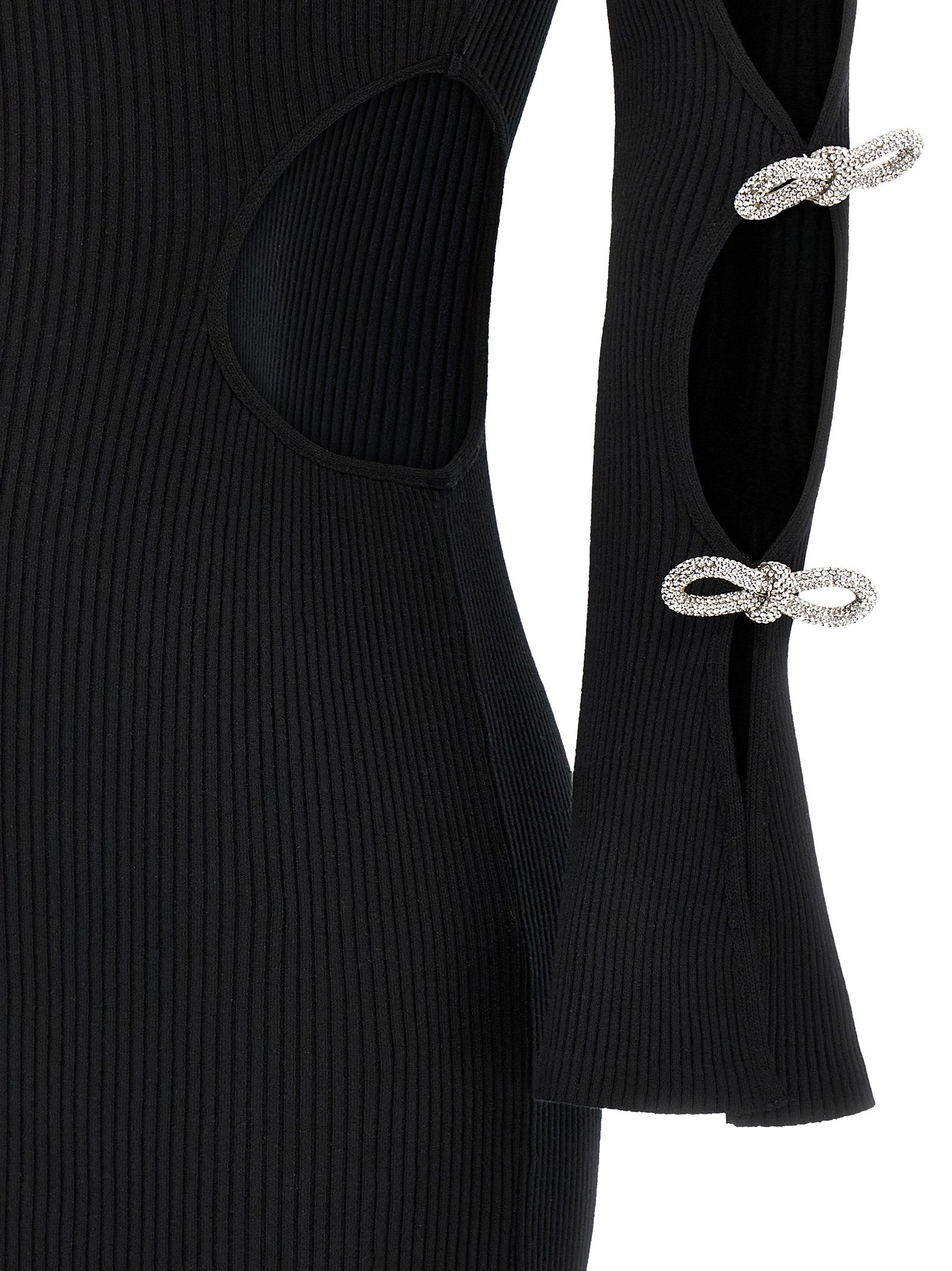MACH & MACH Black Viscose Short Dress