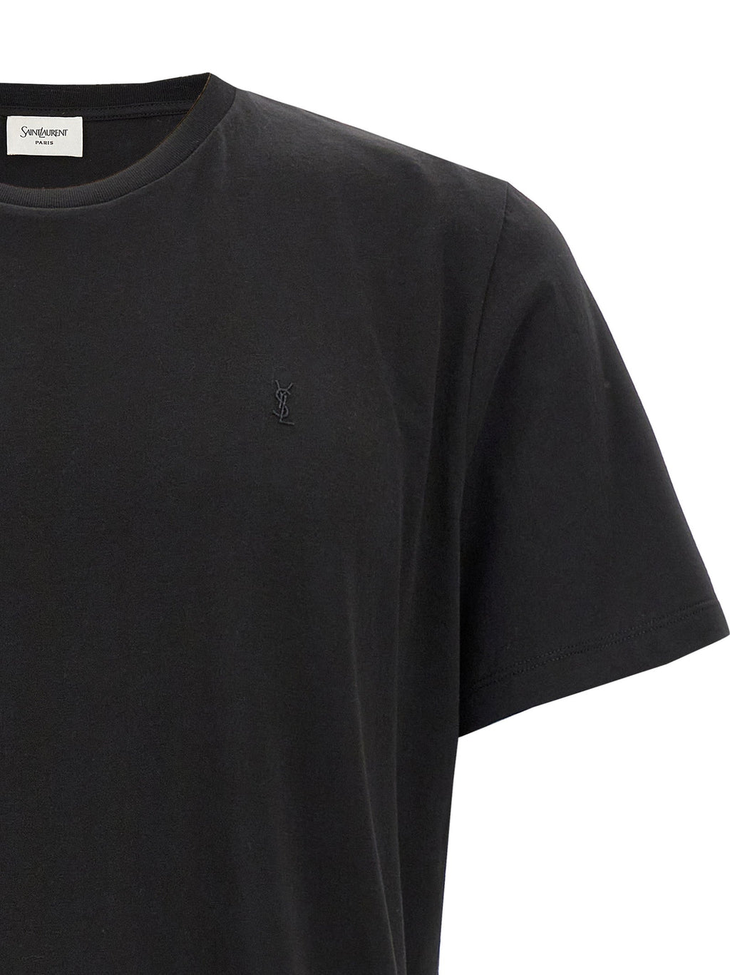Saint Laurent Black Cotton T-Shirt