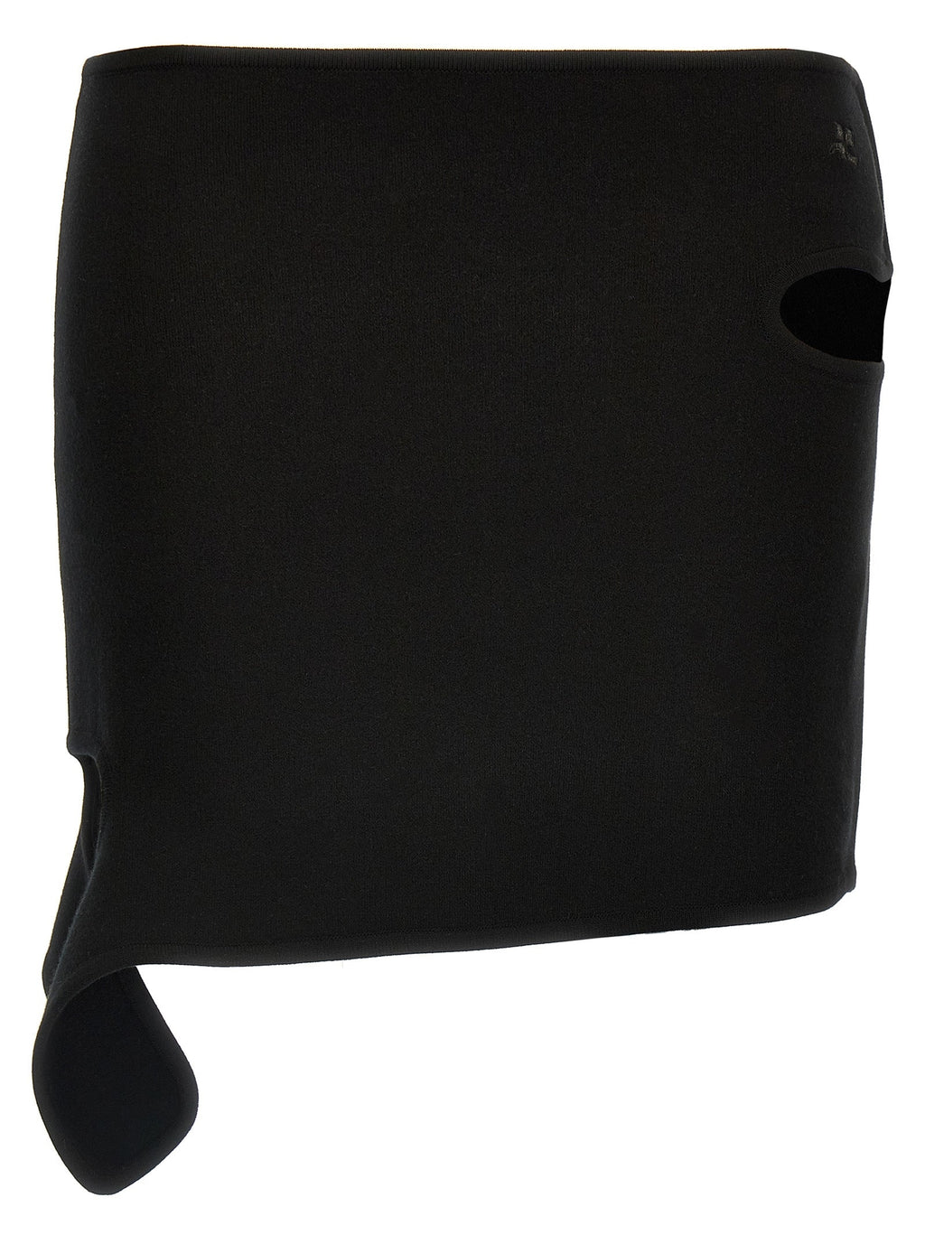 Courrèges Black Viscose Long Skirt