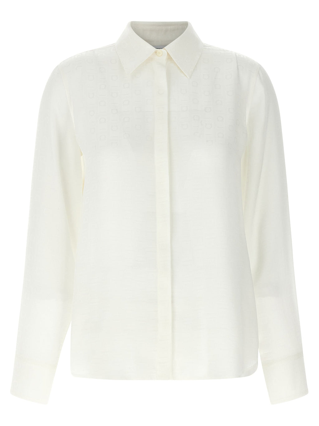 Ferragamo White Silk Blouse