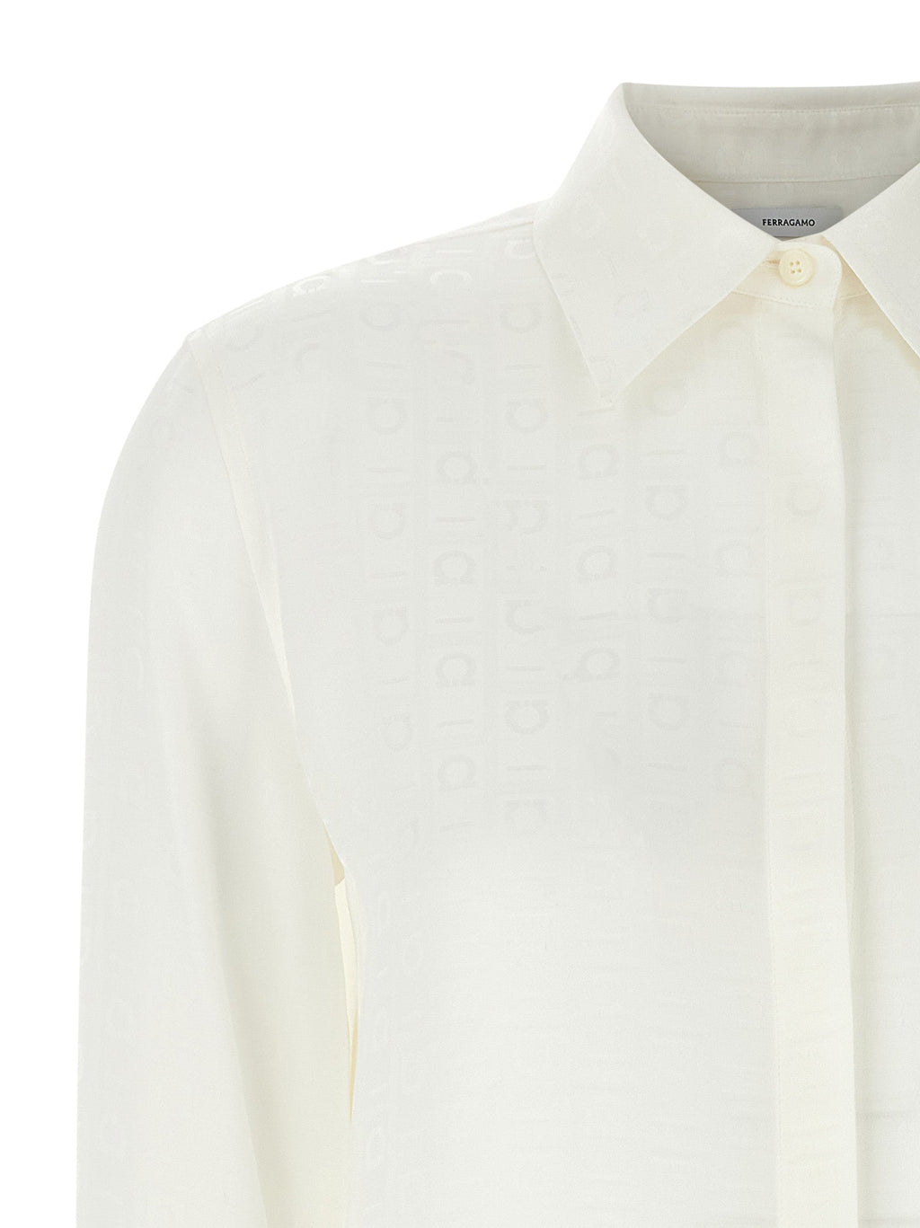 Ferragamo White Silk Blouse