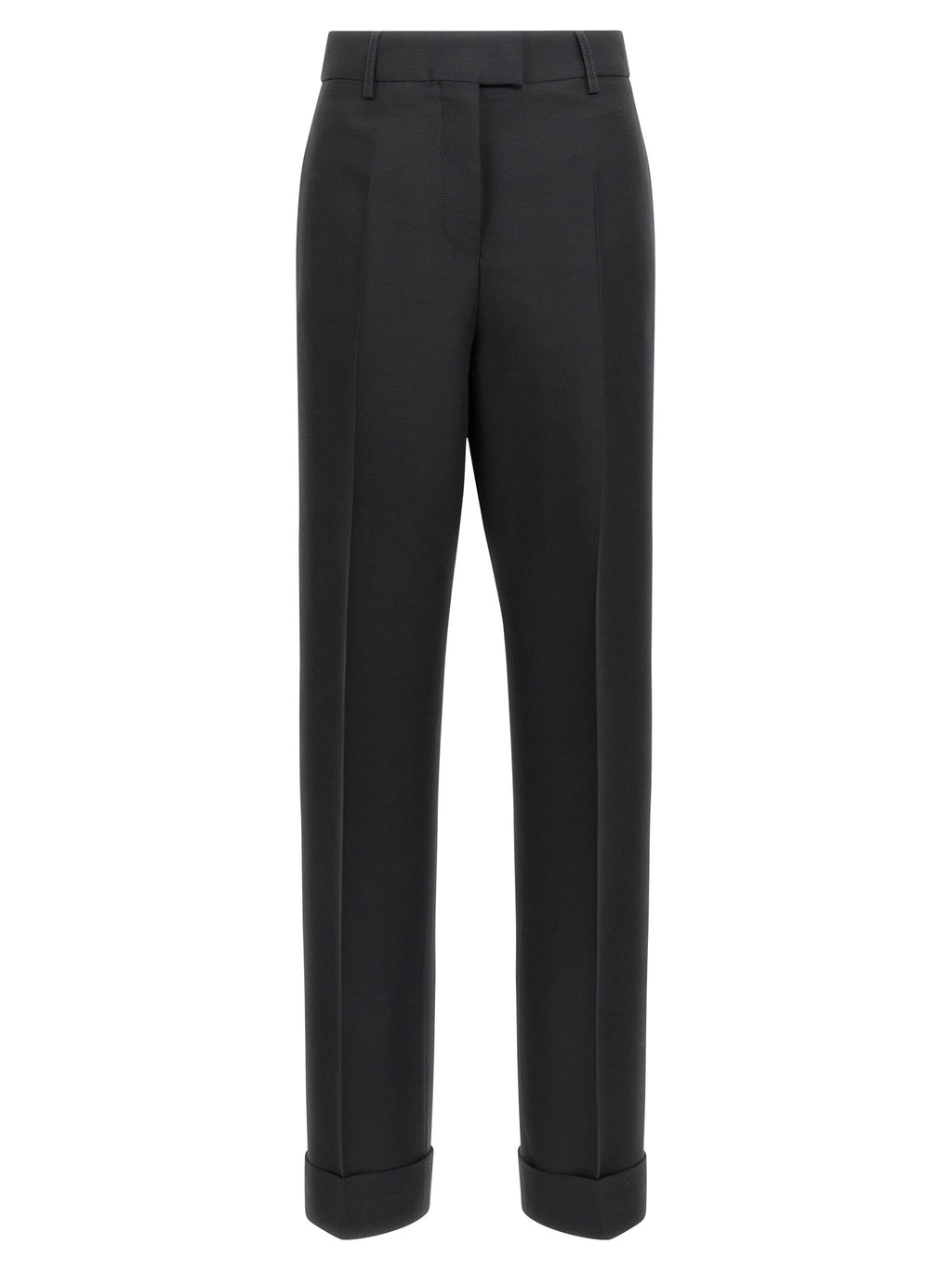 Ferragamo Black Viscose Dress Pants
