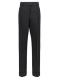 Ferragamo Black Viscose Dress Pants