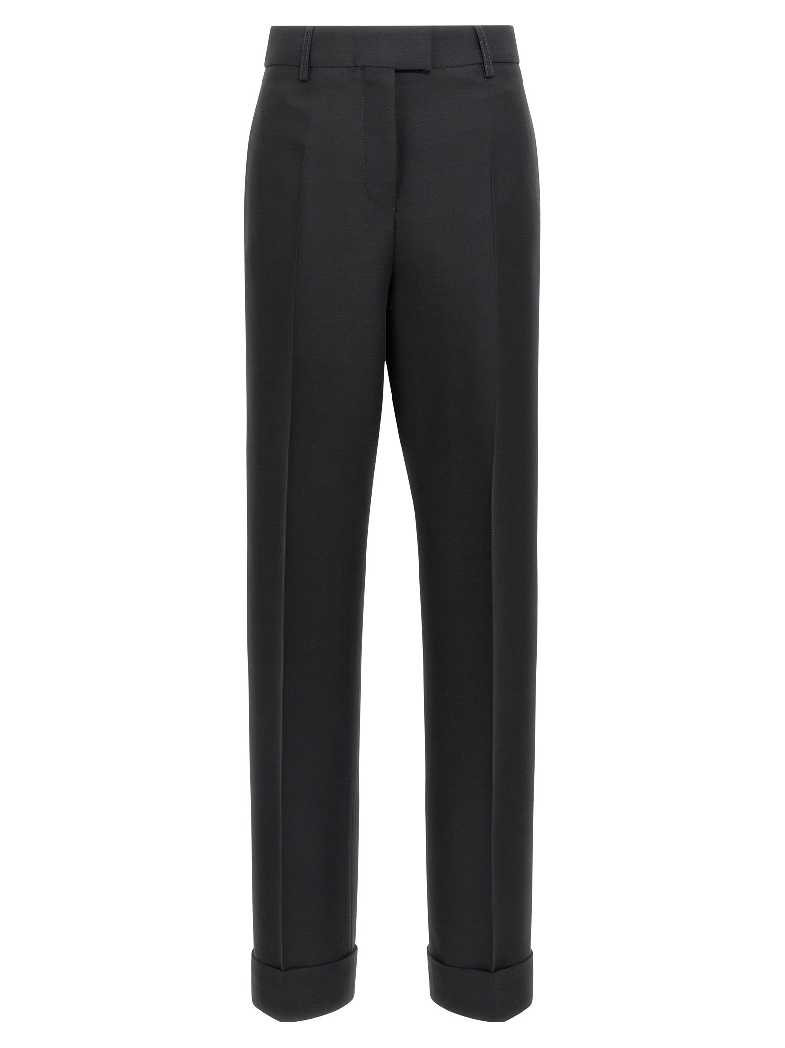 Ferragamo Black Viscose Dress Pants