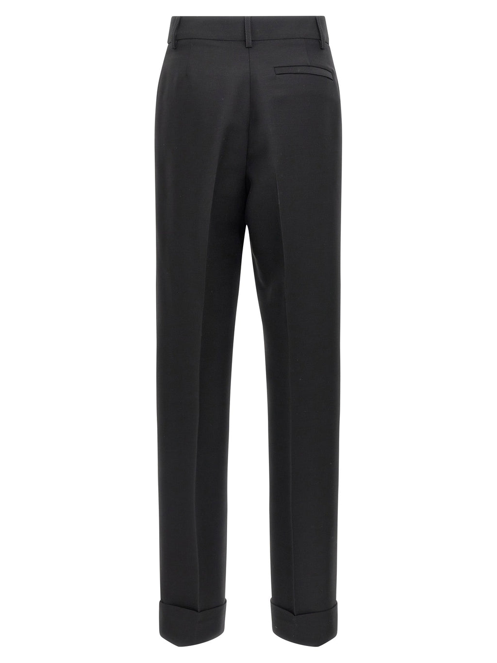 Ferragamo Black Viscose Dress Pants