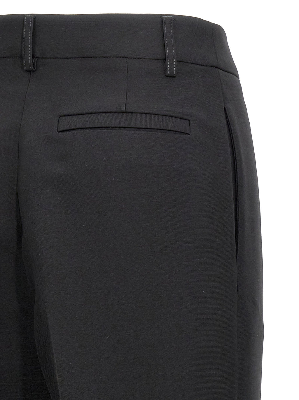 Ferragamo Black Viscose Dress Pants