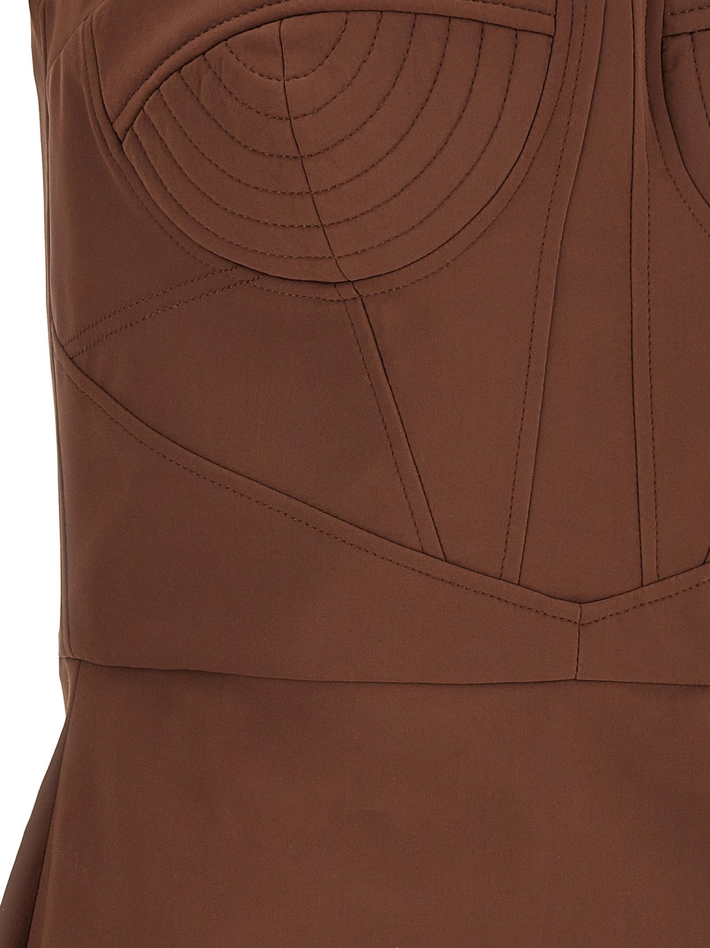 Nensi Dojaka Brown Polyamide Short Dress