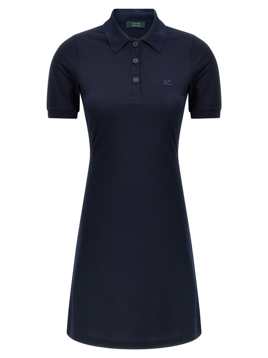 Courrèges Blue Cotton Short Dress
