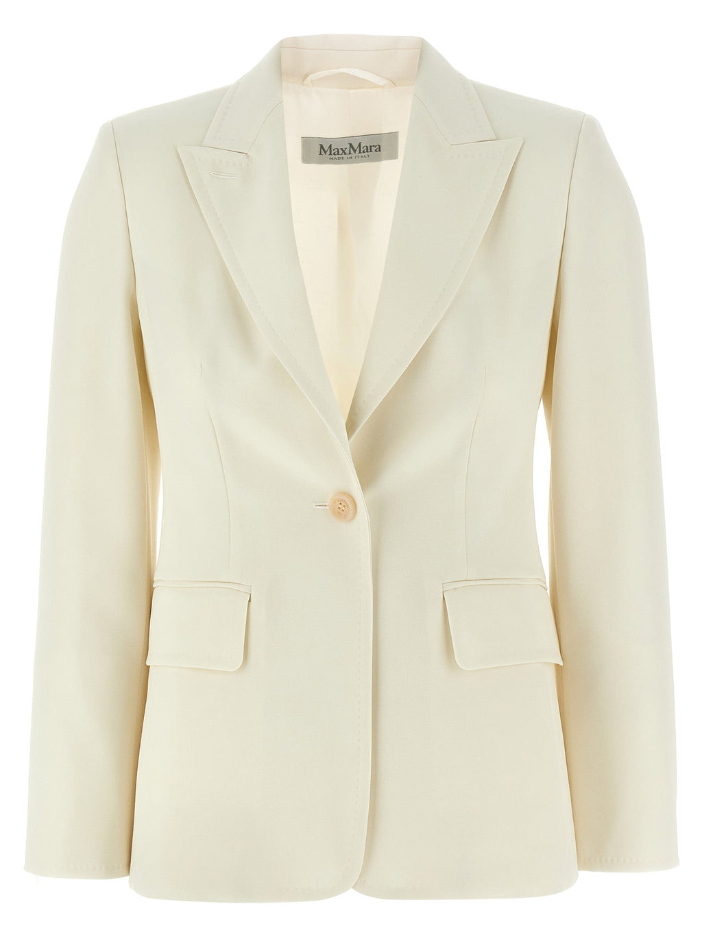 Max Mara White Virgin Wool Blazer
