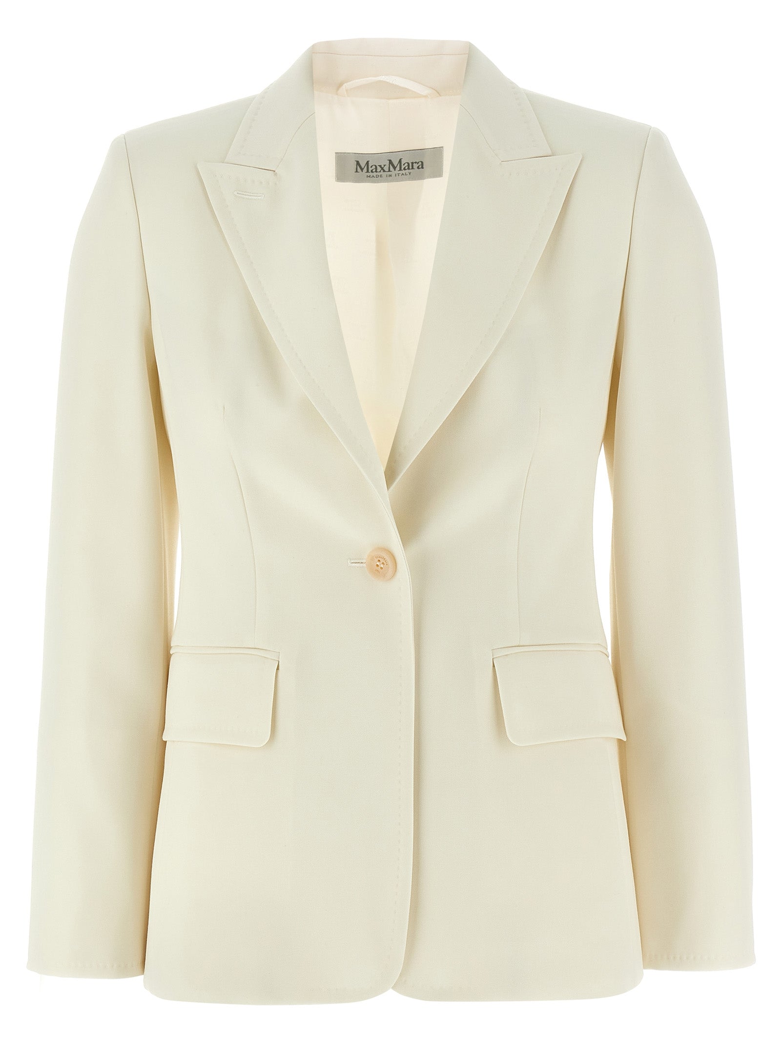 Max Mara White Virgin Wool Blazer
