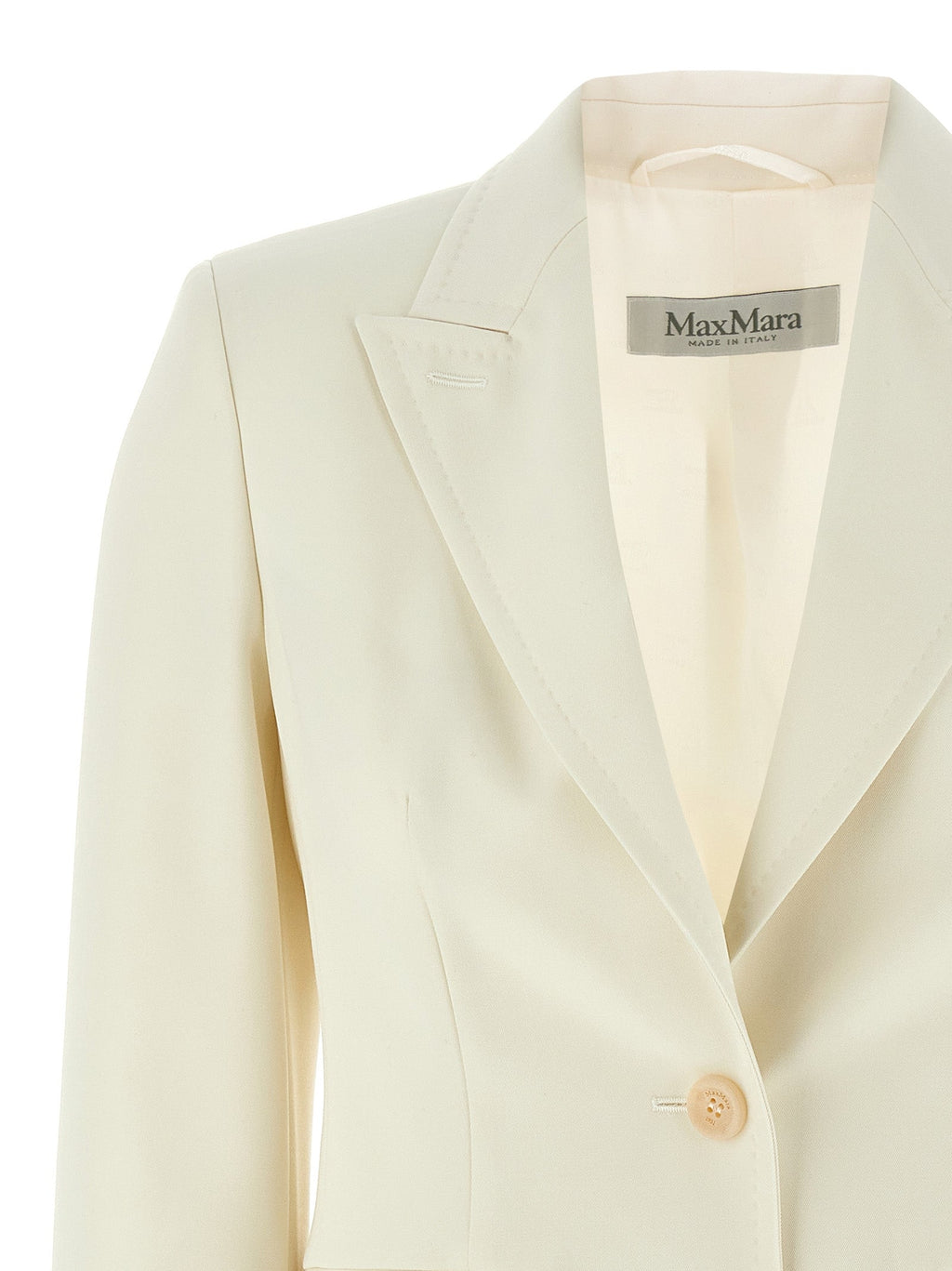 Max Mara White Virgin Wool Blazer