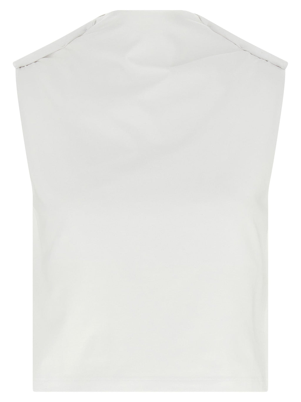 Armarium White Cotton Sleeveles T-Shirt