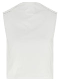 Armarium White Cotton Sleeveles T-Shirt