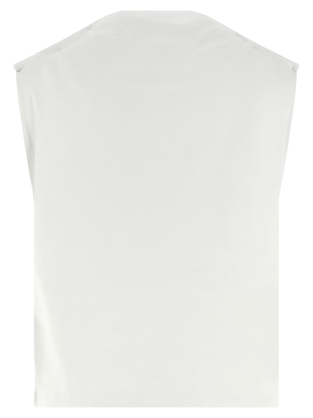 Armarium White Cotton Sleeveles T-Shirt