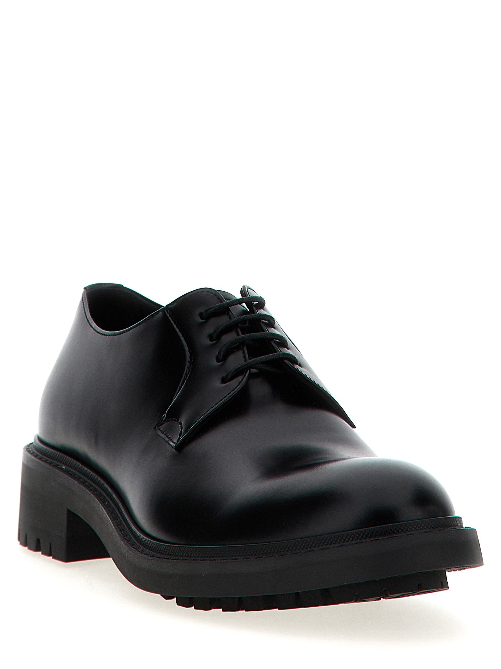 Saint Laurent Black Lamb Leather Oxfords And Derbies