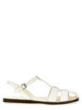 Church's White Lamb Leather Flat Sandals