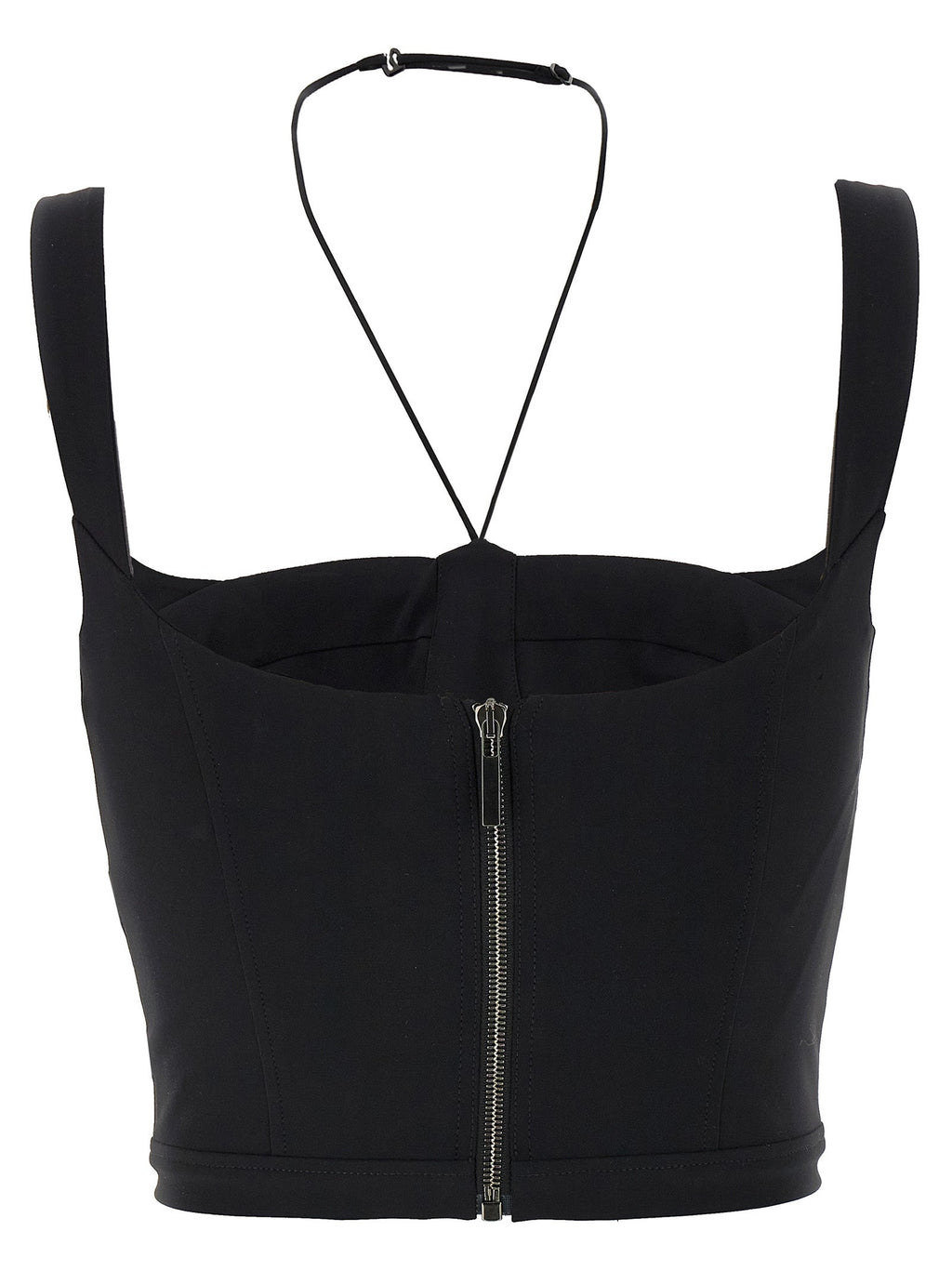 Nensi Dojaka Black Polyamide Tank Tops