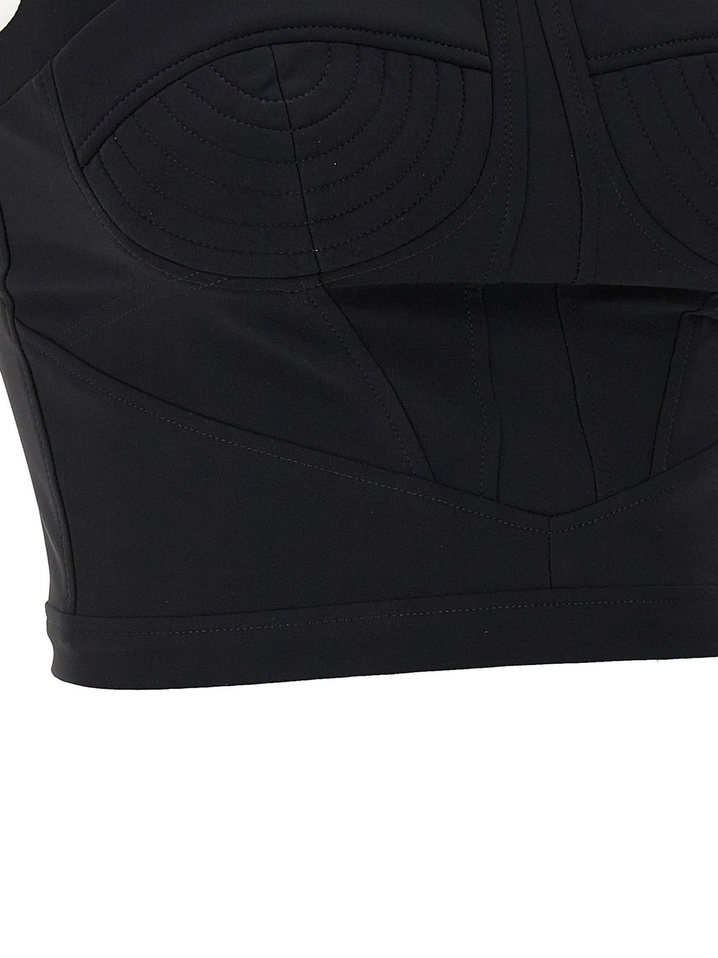 Nensi Dojaka Black Polyamide Tank Tops
