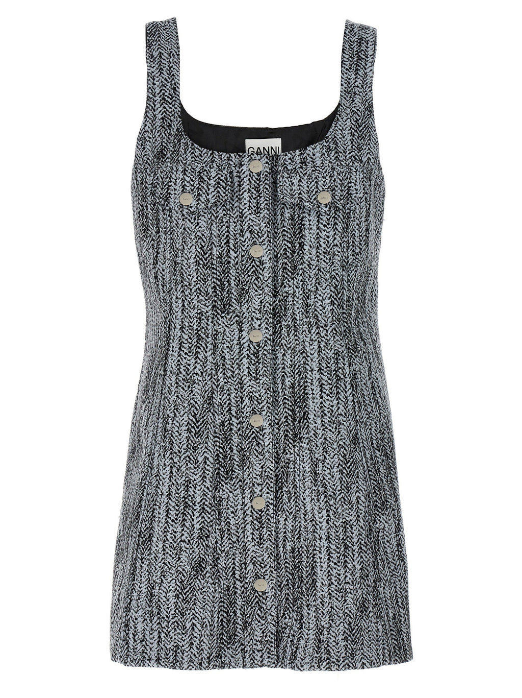 Ganni Multicolor Cotton Short Dress