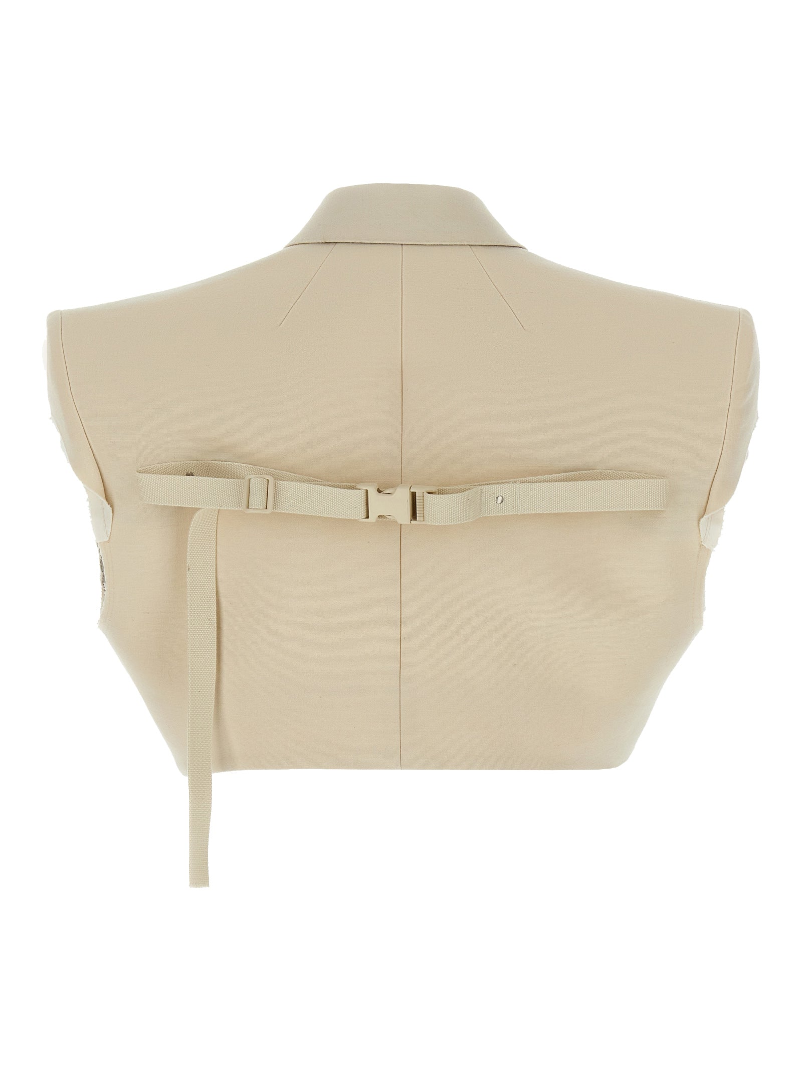 Rick Owens Beige Cotton Sleeveless Jacket