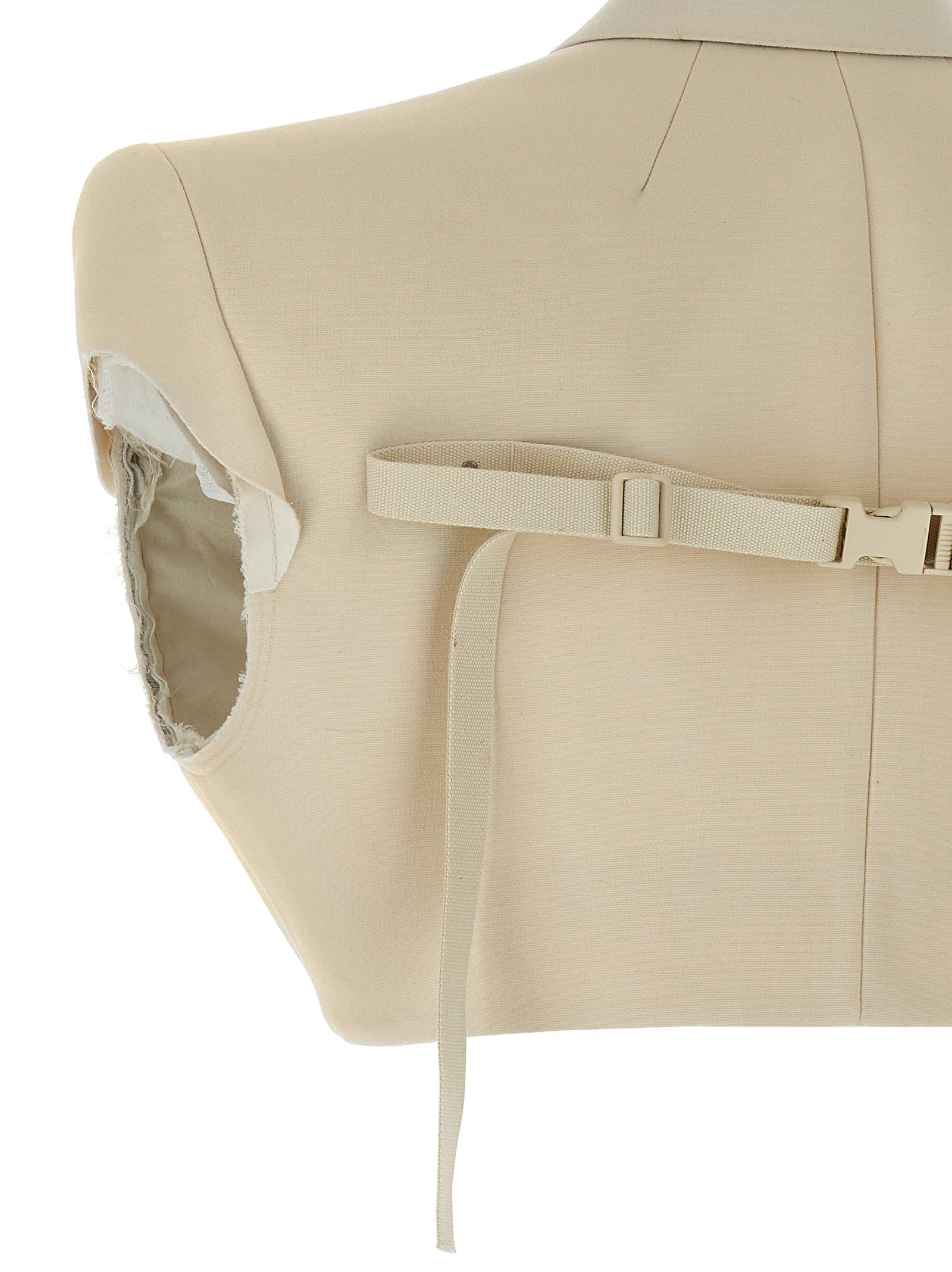 Rick Owens Beige Cotton Sleeveless Jacket