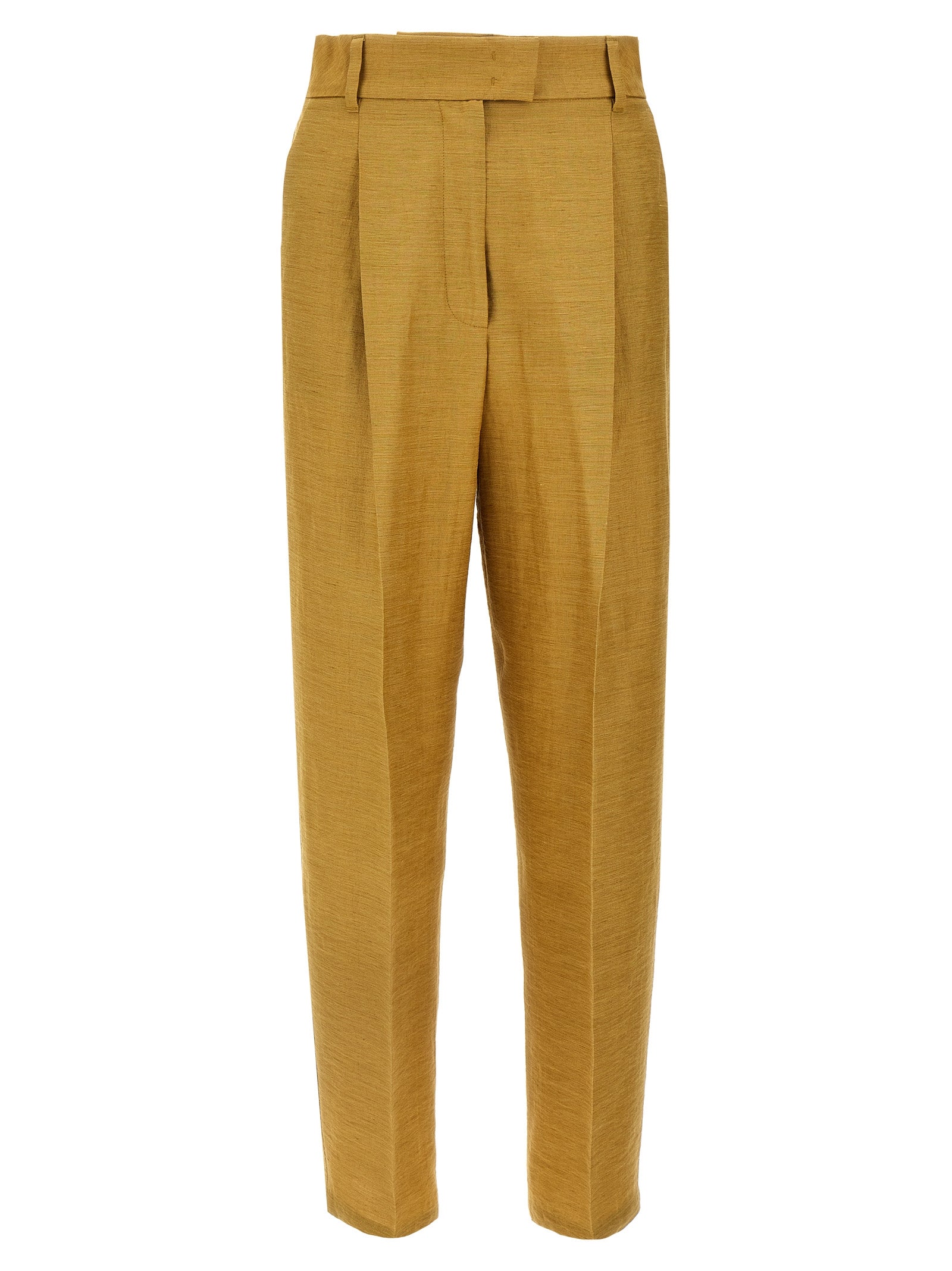 Max Mara Gold Fluorofiber Dress Pants