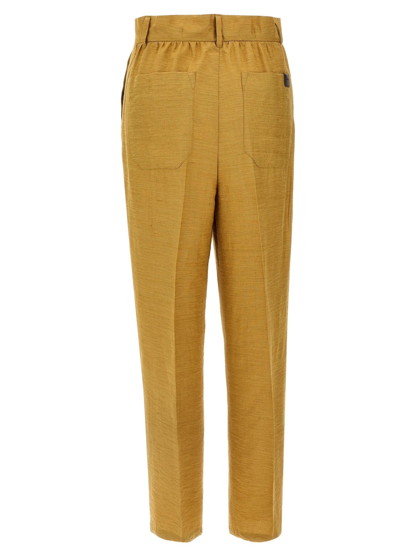 Max Mara Gold Fluorofiber Dress Pants