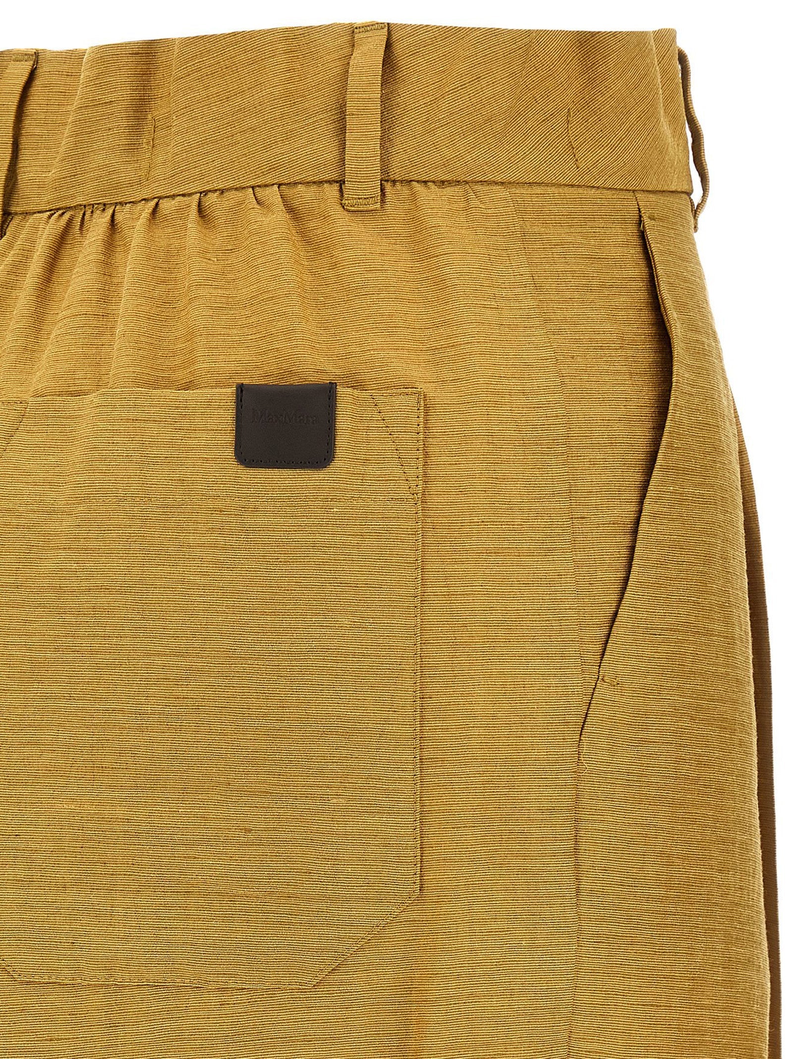 Max Mara Gold Fluorofiber Dress Pants