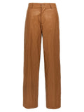 NUDE Brown Viscose Casual Pants