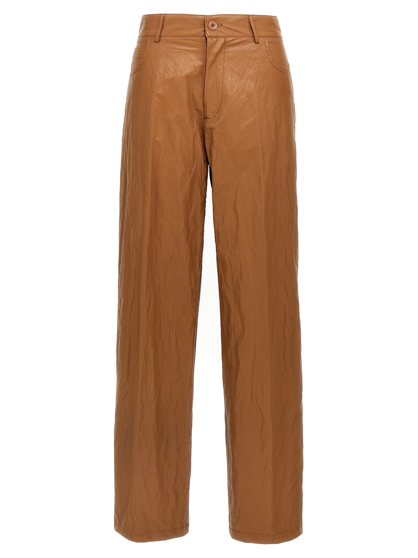 NUDE Brown Viscose Casual Pants