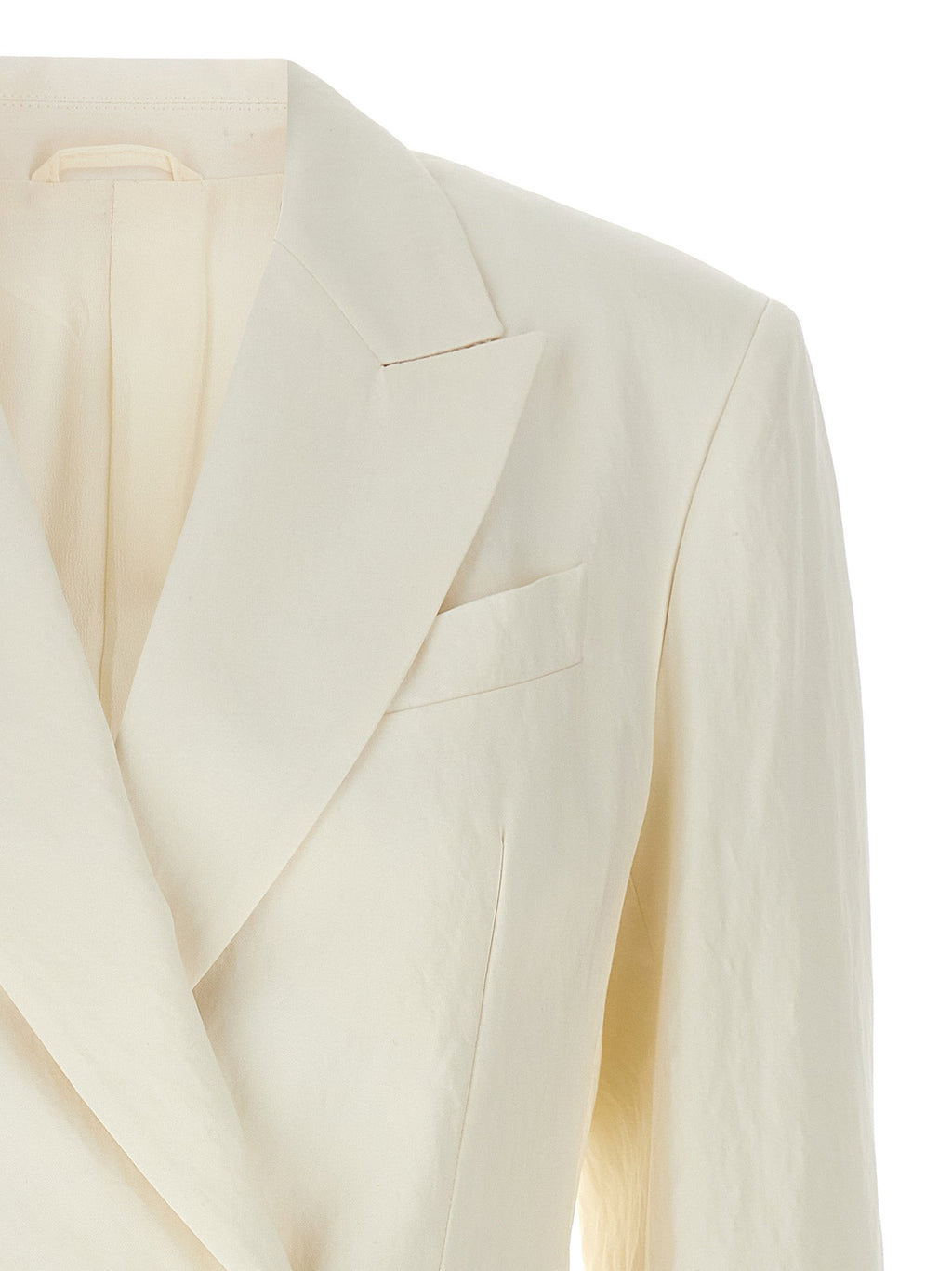 Brunello Cucinelli White Straw Blazer
